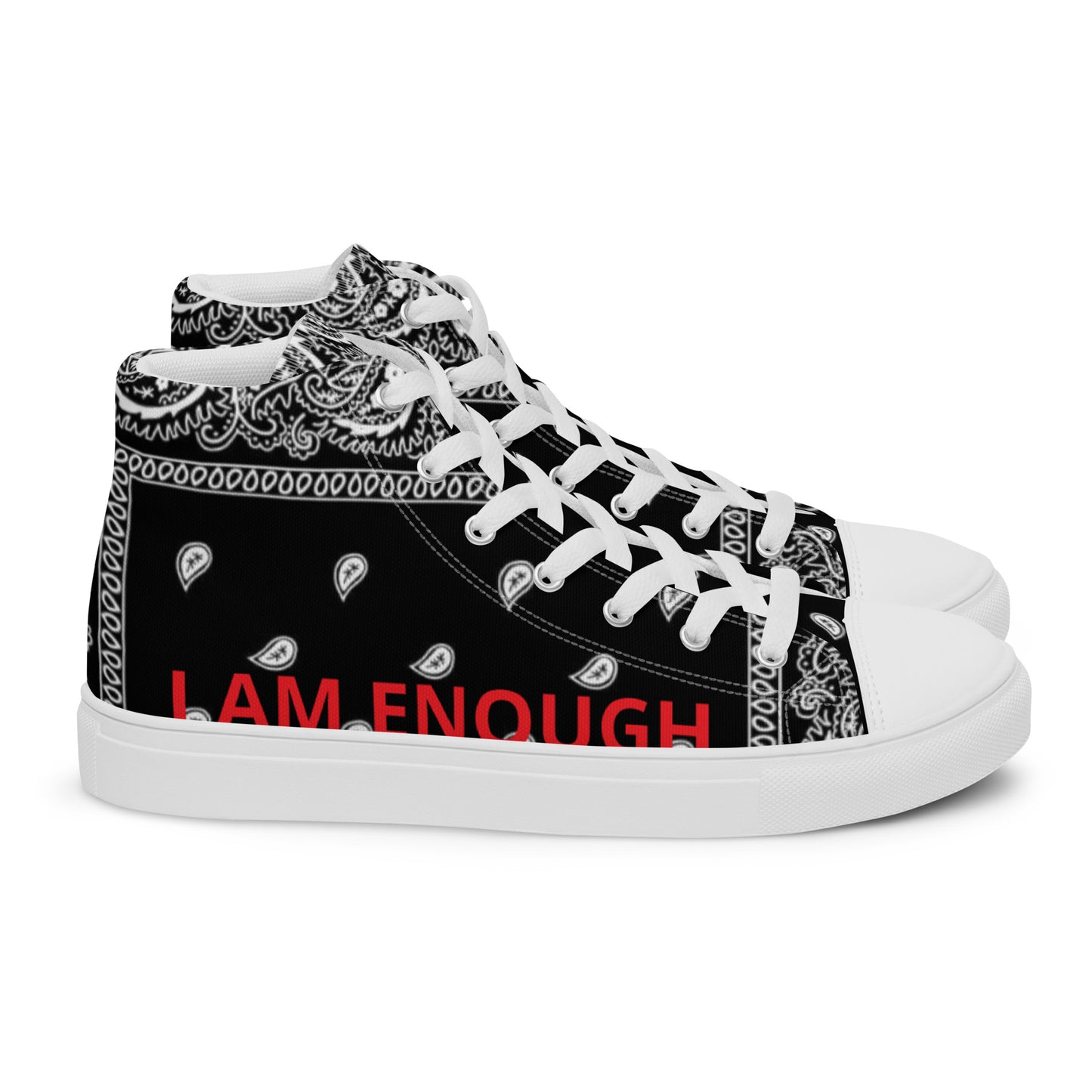 I Am Enough Men’s  ( a limited edition collaboration with Maya Azucena )  high top canvas shoes