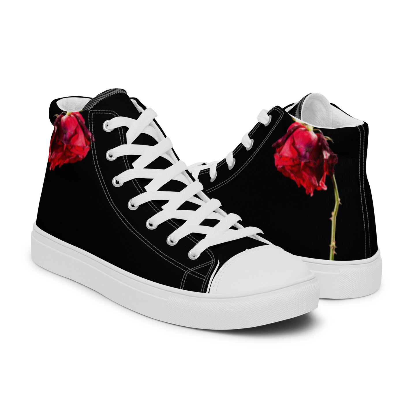 Concrete Rose 🥀 Mecca . Men’s high top canvas shoes