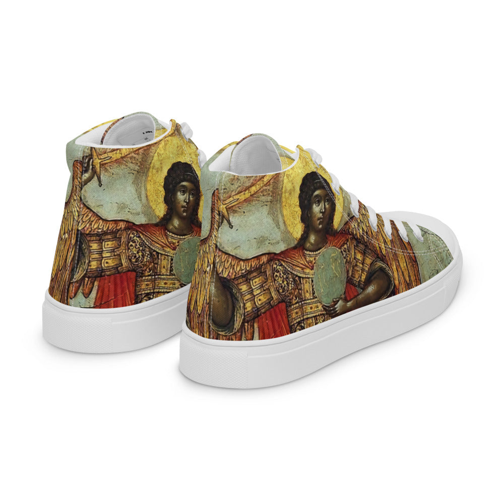 “ Divine Messenger“ Men’s high top canvas shoes