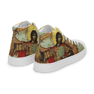 “ Divine Messenger“ Men’s high top canvas shoes