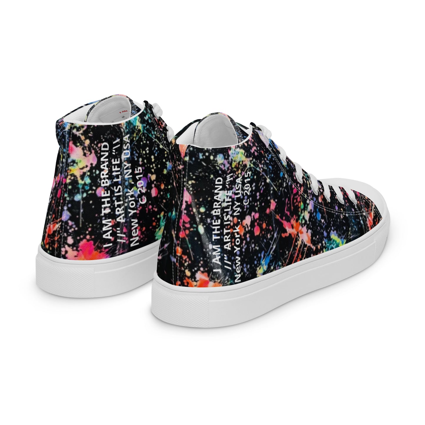 Art is life 2 men’s high  top canvas shoes