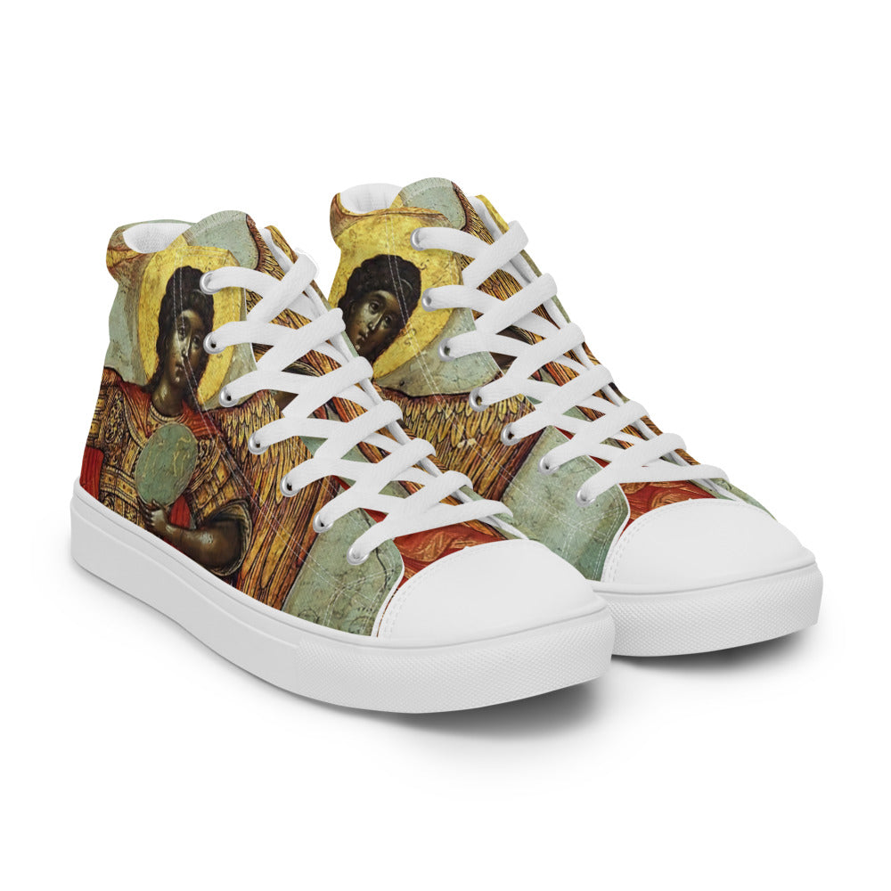 “ Divine Messenger“ Men’s high top canvas shoes