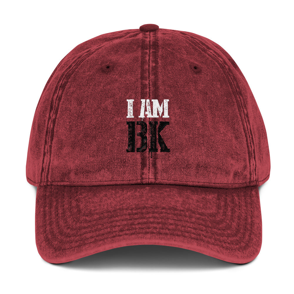 I Am Bk Vintage Cotton Twill Cap