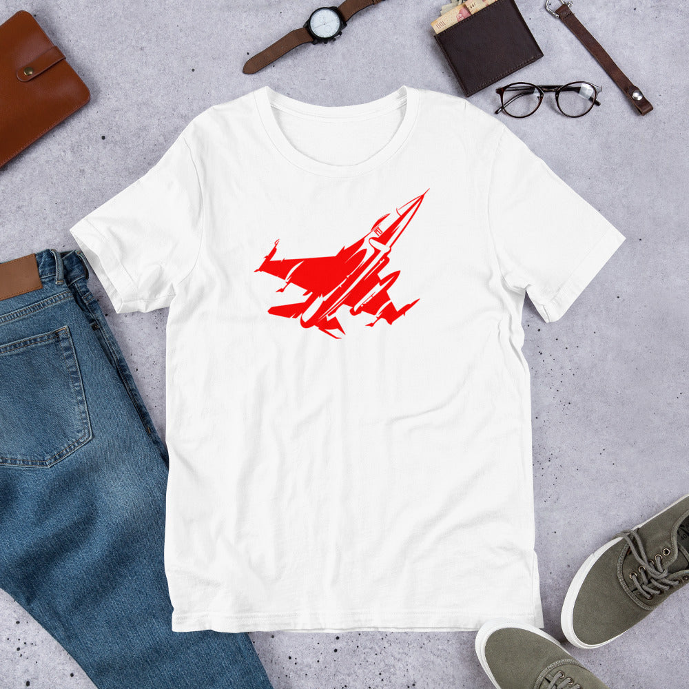 PCF Red Bella + Canvas 3001 Unisex Short Sleeve Jersey T-Shirt with Tear Away Label