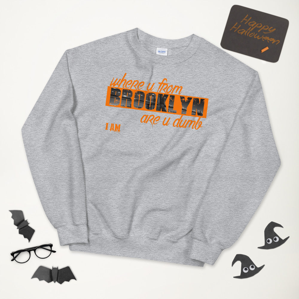 Brooklyn are you dumb Unisex Sweatshirt