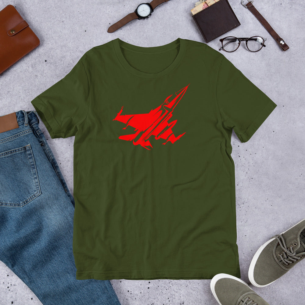 PCF Red Bella + Canvas 3001 Unisex Short Sleeve Jersey T-Shirt with Tear Away Label
