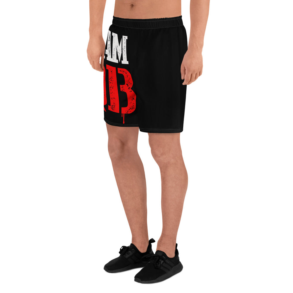 I Am Qb All-Over Print Men's Athletic Long Shorts