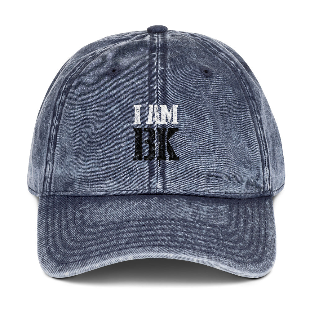 I Am Bk Vintage Cotton Twill Cap