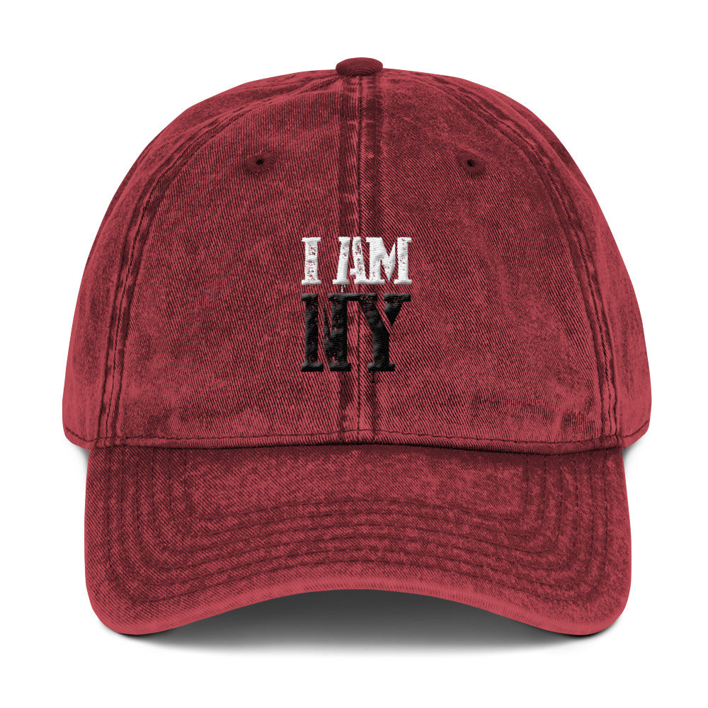 I Am NY Vintage Cotton Twill Cap