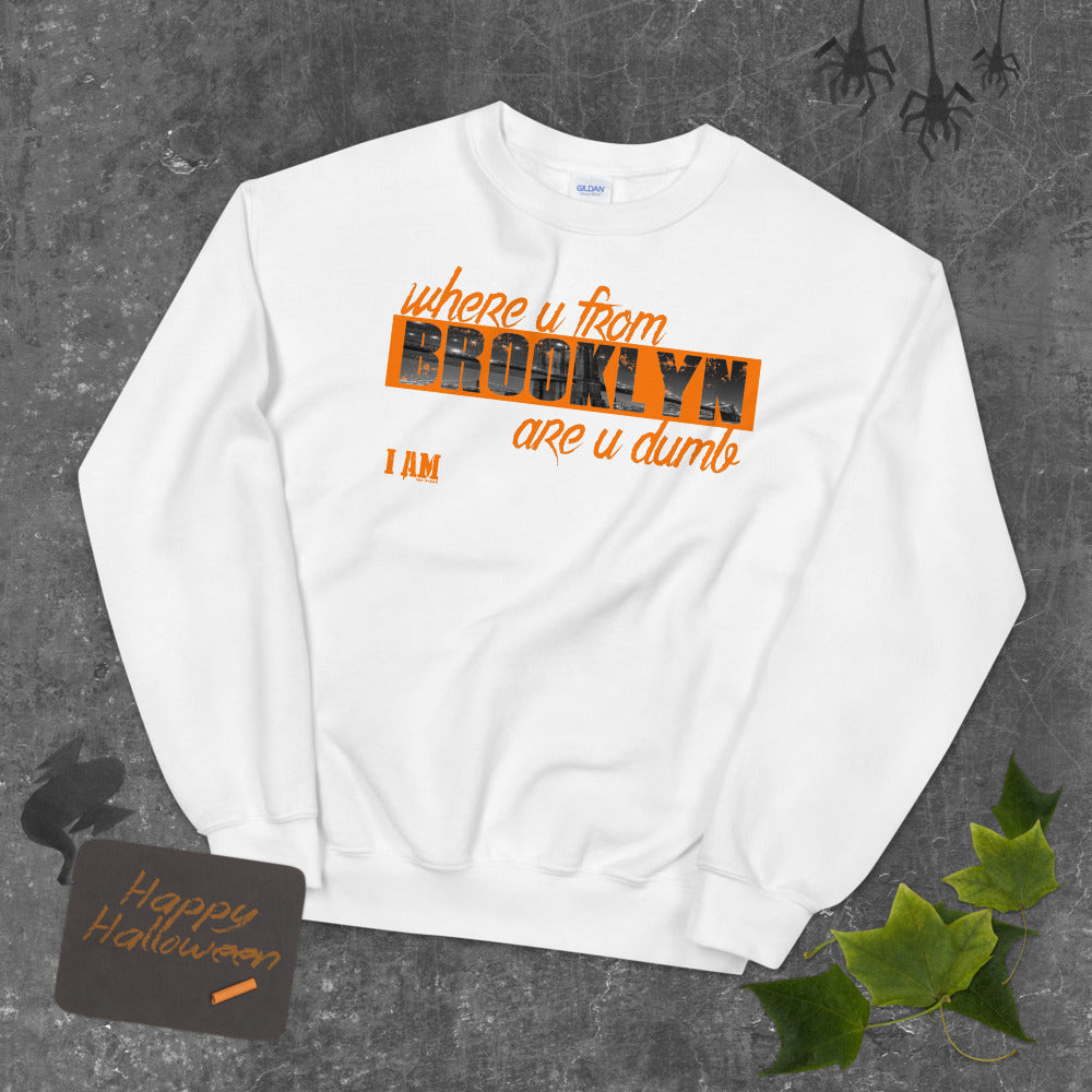 Brooklyn are you dumb Unisex Sweatshirt