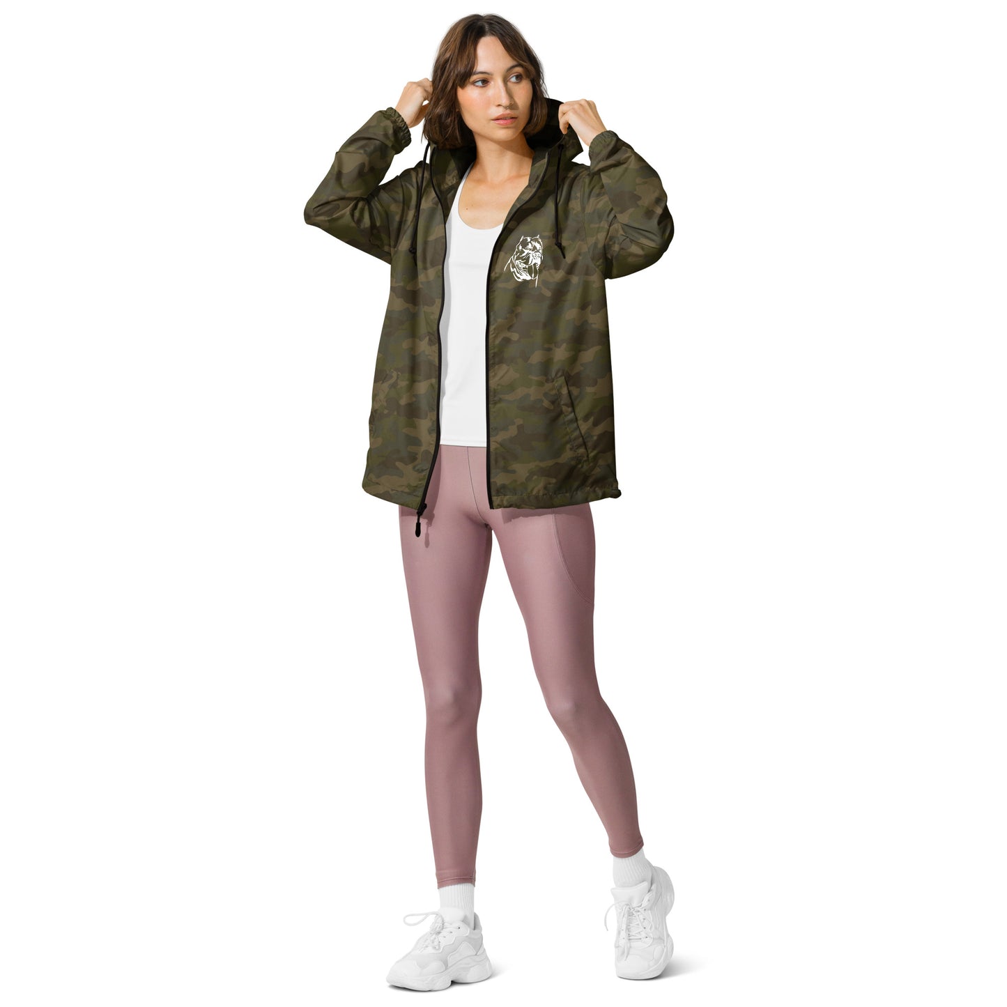 Unisex lightweight zip up windbreaker
