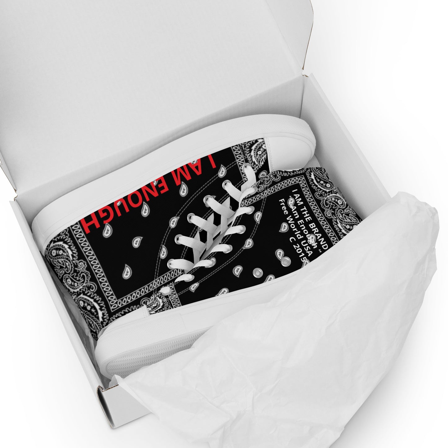 I Am Enough ( a limited edition collaboration with Maya Azucena )  High top canvas shoe