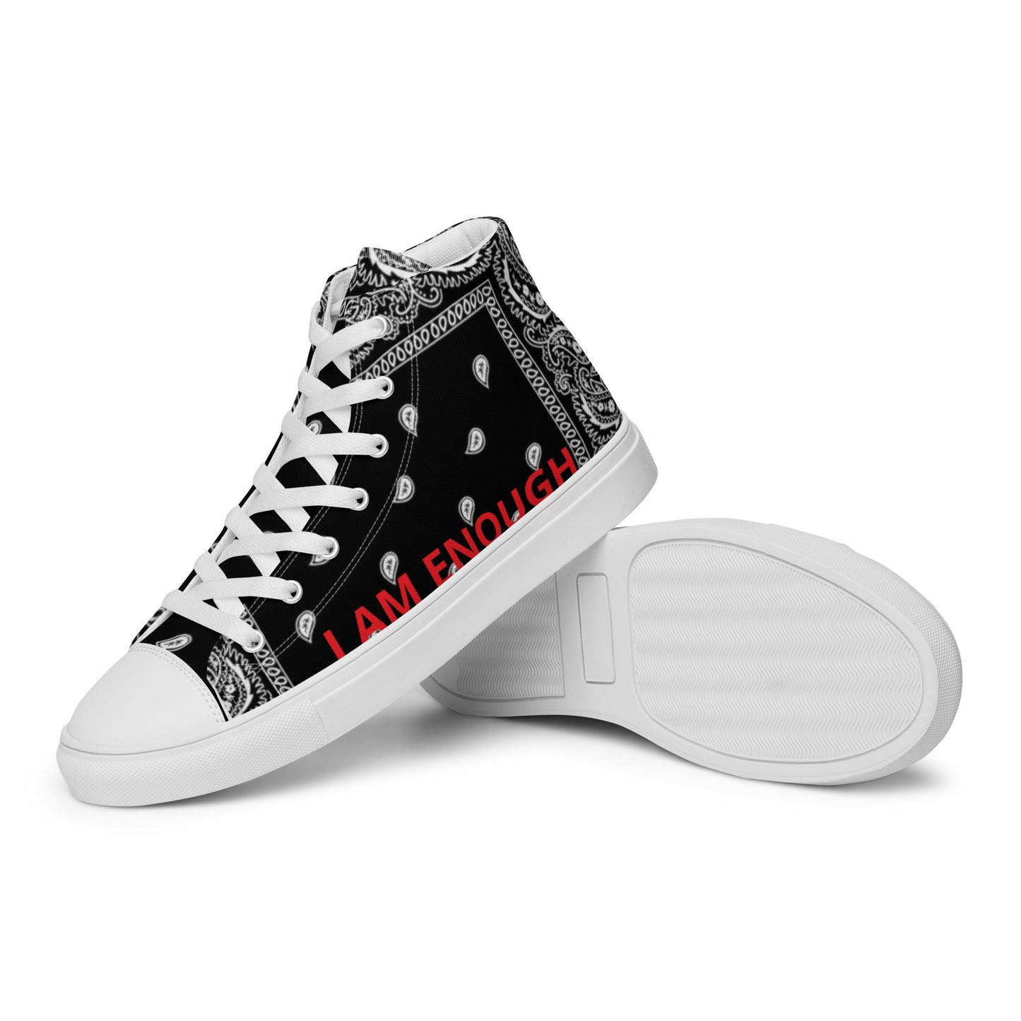 I Am Enough ( a limited edition collaboration with Maya Azucena )  High top canvas shoe