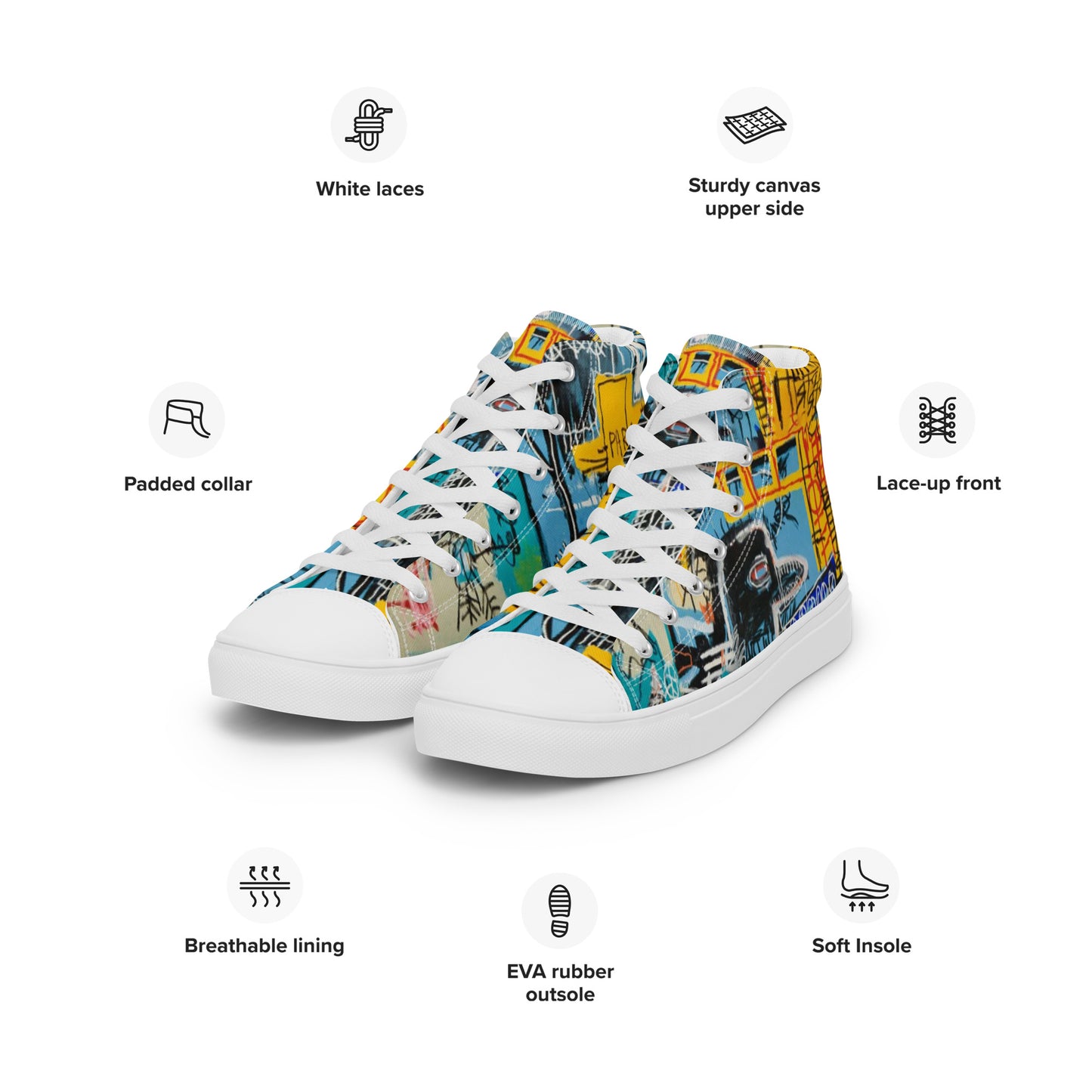 Arts  Crowns Women’s high top canvas shoes